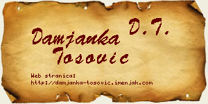 Damjanka Tošović vizit kartica